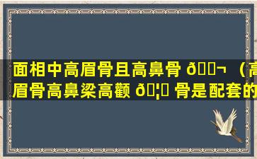 面相中高眉骨且高鼻骨 🐬 （高眉骨高鼻梁高颧 🦉 骨是配套的吗）